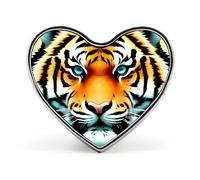 Pin's tête de Petit Tigre dodu, pin's Rond en métal, Insigne de Mode pour Chemises, Vestes, Chapeaux