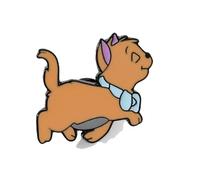 Pins Toulouse des Aristochats, Chat Marron Orange, Aristocats, Dessin Animé Classique Vintage, Epinglette Accessoire Sacs Vetements 2.3 x 2.7 cm