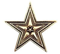 Pin's vintage en forme d'étoile à cinq branches pour homme et femme