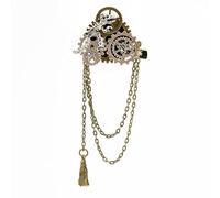 Pin's vintage, punk, chaîne d'engrenage, badge, gothique, accessoires de costume, Small, Plastique, Agate