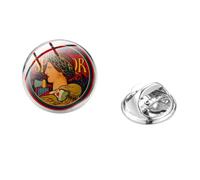 Pin's vintage Rome Empire Legions SPQR pour chemise, sénat et personnes de Rome aigle en verre - Broche décorative ronde, Verre