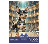 Pinscher Miniature 1000 Pieces Animaux Puzzle en Papier Matériaux Recyclés De l'art De La DécoRation Moderne Adultes Et Enfants Dès 14 Ans 70x50cm/1000pcs
