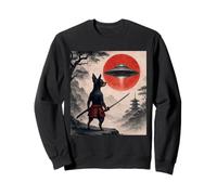 Pinscher miniature Samouraï OVNI vintage japonais Ukiyo-e Dog Sweatshirt