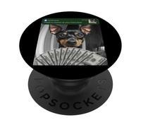 Pinscher Miniature There is Motion At Your Front Door Dog PopSockets PopGrip Adhésif