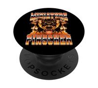 Pinscher Minpin Miniature Style années 90 PopSockets PopGrip Adhésif