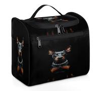 Pinscher Trousse de toilette de voyage pour femmes, hommes, enfants, filles, garçons, grande trousse de maquillage à suspendre de 11,2 L, trousse de toilette à suspendre, couleur, Big, Organiseur de