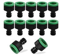 Pinsheng 10 Pcs Connecteurs de Robinet de Tuyau D'arrosage 3/4 '' and 1/2 '' BSP 2in1 Plastique Nez de Robinet d'arrosage à Visser Adapter Raccord de Connecteur de Robinet Fileté