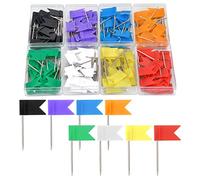 Pinsheng 160 Pièces Epingles Drapeaux, Carte Drapeau Punaises du Monde en 8 Boîtes, Punaises Tableau Liège Drapeau de Marquage pour Carte de Voyage Liège Bulletin (35mm)