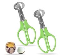 Pinsheng 2 Pièces Ciseaux à Oeufs de Caille, Acier Inoxydable Caille Ciseaux, Caille Coque Oeufs Coupe-Coquille d'oeuf Petit Caille Oeuf Ciseaux pour la Maison, la Cuisine, le Restaurant(Vert)