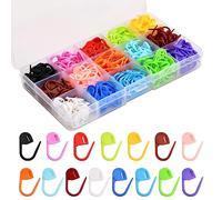 Pinsheng 300 Pièces Marqueur Maille pour Crochet, 15 Couleurs Marqueurs de Mailles Tricot Verrouillages Epingles, Marqueurs de Point à Tricoter Crochet pour Crocheté et Tricotés, avec Boîte