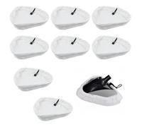 Pinsheng 8 Pièces Chiffons en Microfibre Pads de Nettoyage, Tampons de Nettoyage Triangulaires Lavables Universel Chiffons de Rechange pour Balai Vapeur H2O X5