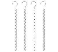 Pinsheng Chaînes pour Cintres Lot de 4 Chaînes Magiques en Acier Inoxydable pour Penderie 50 cm Organisateur De Cintre Magique Cintre Magique pour Gain de Place 13 Anneaux