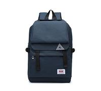 pinsheng Middle School Backpack_Canvas Backpack College Wind School Student Bag USB Computer Outdoor, Blue