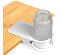 Pinsheng Porte-gobelet à Clip de Bureau pour Table, Tasse à Café et Bouteille - Design Universel pour la Maison ou le Bureau (Blanc)