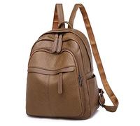 pinsheng Sac À Dos De Sac À Bandoulière en Cuir Souple Vent Collège Femme Coréenne Couleur Unie Sac De Voyage Thermique , 852 Kaki