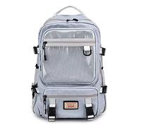 pinsheng Sac À Dos Femme Grande Capacité Voyage Sac À Dos Étudiant Cartable Femme Sac À Dos Décontracté College Computer Bag Gris