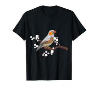 Pinson zébré en Fleur de Cerisier Design Japonais T-Shirt Graphique avec Valeur