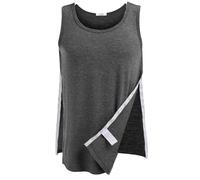 PINSPARK Chemise de chirurgie unisexe à épaules postérieures - Haut d'entraînement pour femme - Débardeur à accès rapide pour homme - Chemises chimio sans manches - Vêtements après manchette rotatrice