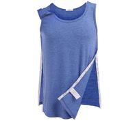 PINSPARK Chemise post-opératoire unisexe avec boutons pression pour ouvrir les vêtements après le dérivation du cœur, bleu, XL