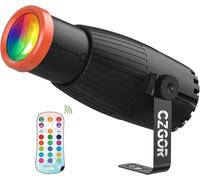 Pinspot Light, Spot Boule Disco À Mise Au Point Manuelle, 18W Rgbw 4 En 1 Spot Led Avec Télécommande, Super Lumineux Avec Colonne De Guidage, Éclairage De Scène Doux Pour Dj Disco Party Wedding