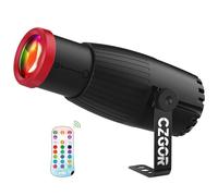 Pinspot Lumière, Czgor 18W Mise au Manuelle Boule Disco Spotlight RGBW 4 en 1 LED Boule Disco Lumière 16 Couleurs avec Télécommande Boule Miroir DJ Disco Party Club Bar Mariage Éclairage de Scène