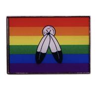 Pinstant Pinstant Pin's en émail Motif drapeau arc-en-ciel LGBTQ et plumes gay Diversité 3 cm