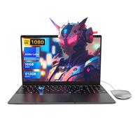 PINSTONE 15,6" Ordinateur Portable - 16 Go de RAM 512 Go SSD, pc Portable Quad Core N95, Support Ordinateur Portable Touch ID, WiFi, BT4.2, rétroéclairage du Clavier, adapté aux étudiants/Entreprises