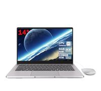 PINSTONE Ordinateur Portable 14'' Celeron N4000 (jusqu'à 2,6 GHz) 6Go RAM 128Go SSD Dual Core PC Portable 5G WiFi Mini HDMI Design sans Ventilateur Couleur Argent Inclus Une Souris