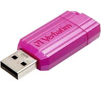 Pinstripe 64 GB USB 2.0 I Memory Stick USB I for Laptop Laptop Ultrabook TV Car Radio I Stick USB 2.0 I USB Stick with Push Mechanism I Fuchsia Pink
