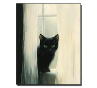 Pintar por Numeros DIY Cuadro al óleo con números para Kit de Pintura al óleo Digital para Adultos de Lienzo decoración para el hogar Le chat noir sur le rebord de la fenêtre (4) 40x50cm Sin marco