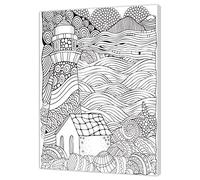 Pintcolor 7163.0 Toile imprimée à colorier, Bois de Sapin/Coton, Blanc/Noir, 40 x 50 cm