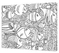 Pintcolor 7171.0 châssis avec Toile imprimée à colorier, Bois de Sapin/Coton, Blanc/Noir, 50 x 40 x 3.5 cm