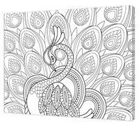 Pintcolor 7807.0 châssis avec Toile imprimée à colorier, Bois de Sapin, Blanc/Noir, 40 x 50 x 3,5 cm