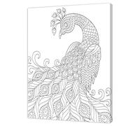 Pintcolor 7808.0 châssis avec Toile imprimée à colorier, Bois de Sapin, Blanc/Noir, 40 x 50 x 3,5 cm