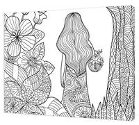 Pintcolor 7820.0 châssis avec Toile imprimée à colorier, Bois de Sapin, Blanc/Noir, 40 x 50 x 3,5 cm