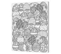 Pintcolor Cadre avec toile imprimée à colorier, 100% fabriqué en Italie, bois, blanc/noir, 40 x 50 x 3,5 cm