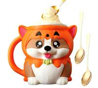 Pinte Support pour crème glacée | Adorable tasse à pinte en forme de pour Halloween avec poignée et cuillère | Pour les amoureux des animaux, la maison, les , l'école, les fêtes, les