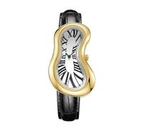 PINTIME Melting Style Montre à quartz de luxe - Montre analogique pour homme et femme, doré