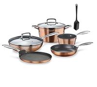 Pintinox Batterie de cuisine 8 pièces Metallic, Aluminium forgé, Anti-adhésif, Induction