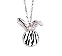 Pinto Collier avec pendentif en forme de lapin avec illustration de grain