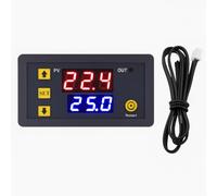 PintoHardware 110 V-220 V, régulateur de température numérique avec double affichage LED, thermostat avec capteur de sonde, boutons de commande haut/bas/set/réhabilitation