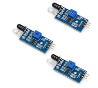 PintoHardware 3 x IR Module Capteur Distance D'obstacles Infrarouge, plaque de circuit électronique pour projets Compatible Arduino