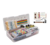 PintoHardware Kit Électronique 230 Pièces Compatible Arduino, Breadboard 830 Points, Résistances, LED, Condensateurs, Module d'alimentation, Câbles Dupont, Composants DIY pour Débutants et Robotique