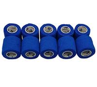 PintoMed Bandage Cohésif - Bleu - 10 Rouleaux x 5 cm x 4,5 m Autoadhésif, Flexible Bandages, Premiers Secours Sports Wrap Bandage