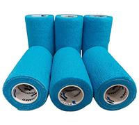 PintoMed Bandage Cohésif - Bleu Clair - Rouleaux x 10 cm x 4,5 m adhésif Flexible Bandages, Premiers Secours Sports Wrap Bandage