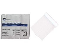 PintoMed bandage en gaze non stérile, ajustables pour plaies, trousses de premiers secours à usage médical - 12 rouleaux de 5 cm, 7,5 cm, 10 cm ou 15 cm (10 cm)