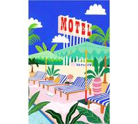 Pintoo Jessica Smith - Motelpool - Puzzle 600 pièces en plastique pour décoration d'intérieur, zéro poussière, rangement facile [H3492]