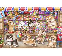 Pintoo Kayomi - Puzzle de 600 pièces pour adultes - Shiba's Candy Store - Beau puzzle en plastique pour décoration d'intérieur, zéro poussière, rangement facile [H2822]