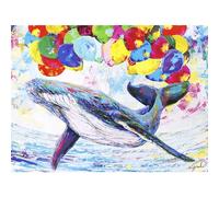 Pintoo NiJiSuKe - Puzzle de 1200 pièces pour adultes - Baleine flottante - Beau puzzle en plastique pour décoration d'intérieur, zéro poussière, rangement facile [H3513]