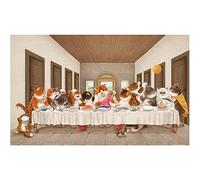 Pintoo Nyangsongi - Casse-tête de 1000 pièces pour adultes - La Cène des chats - Beau puzzle en plastique pour décoration d'intérieur zéro poussière, rangement facile [H3182]